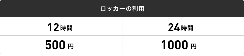 ロッカー貸し出し